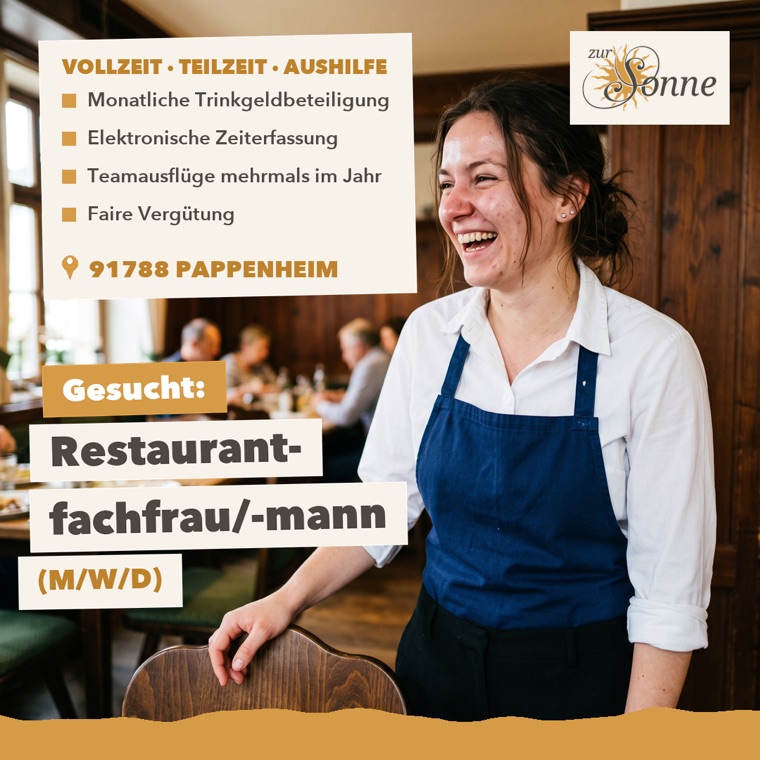 Motiv 1 — Servicekraft im Gastraum